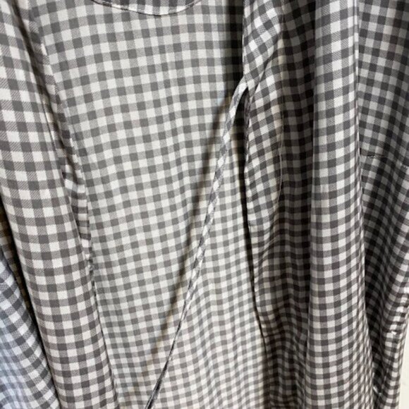 40 Winks Gray White Gingham Women's Kimono Cardigan Size S/P - Picture 11 of 13
